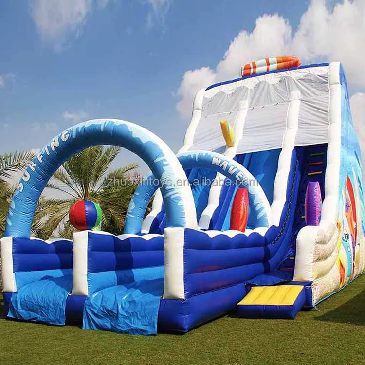 Удивительная надувная водная горка для серфинга