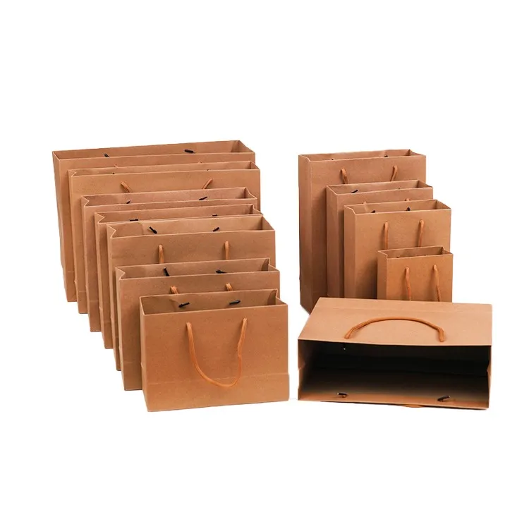 Kraft Tote Paper Bags Manufacturers In Uae With Clear Window