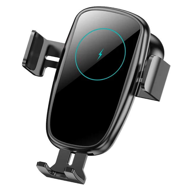 Быстрое беспроводное автомобильное зарядное устройство QI, умное автомобильное беспроводное зарядное устройство с зажимом для iphone, samsung, huawei