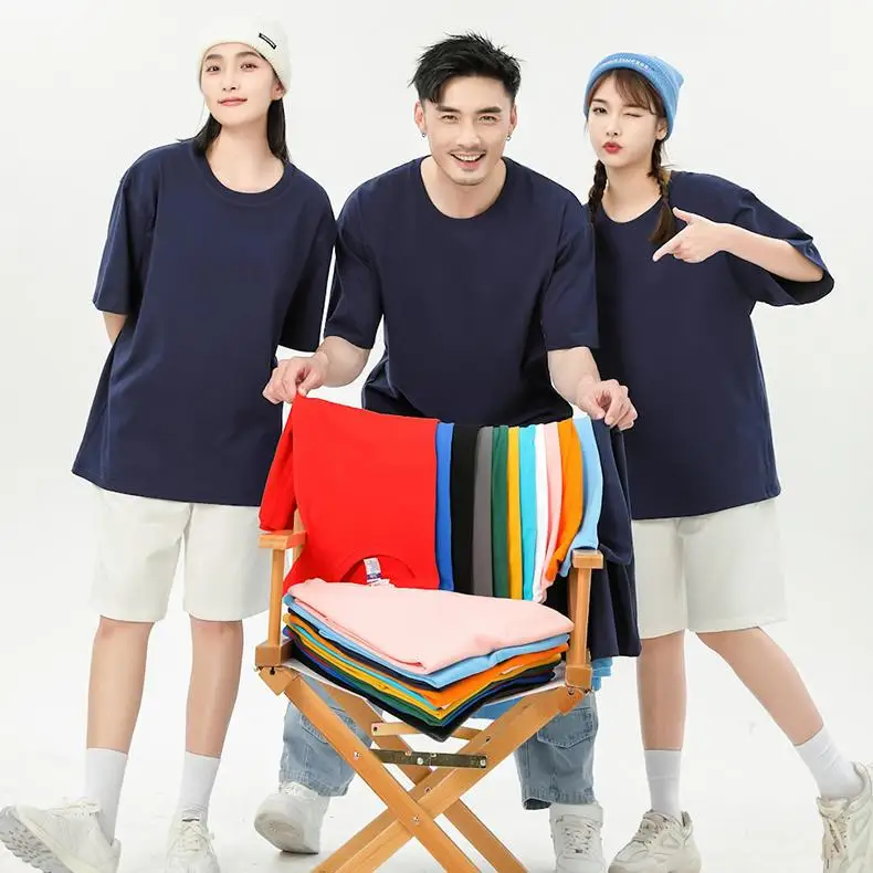 Custom Logo High Street Style Boxy Fit T-Shirts 100% Cotton Printed O-Neck Knitted 140-210 Grams Fashionable Cropped T-Shirts