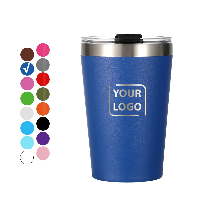 Wholesale 12 oz Coffee Tumbler Double Wall 18 8 Stainless Steel Mug Vacuum Insulated Tumbler with Powder Coat With lid