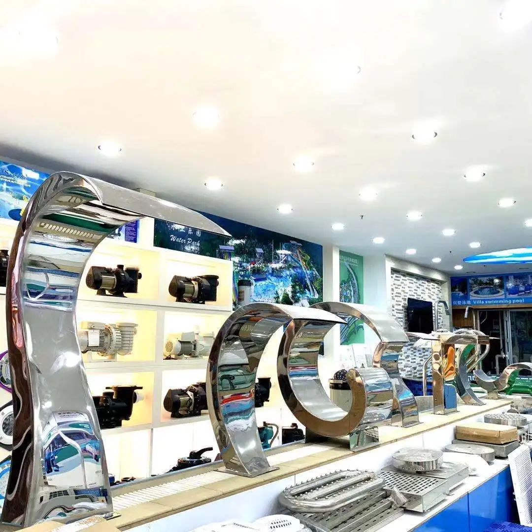 OEM Small Garden Outdoor Landscaping Glass Wall  Fuentes Piscinas Pond Waterfall Pool Fountain Blade Cascada Cortina De Agua