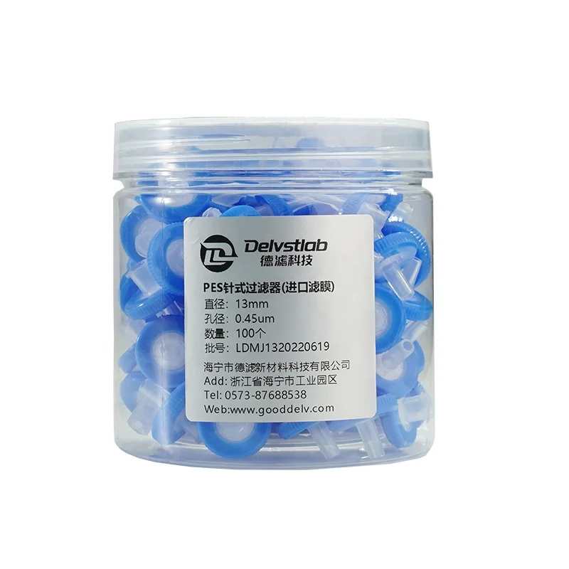 Lab PES 13mm 25mm  0.22um 0.45um use Reusable Plastic   Syringe Filter for   Membrane Filter