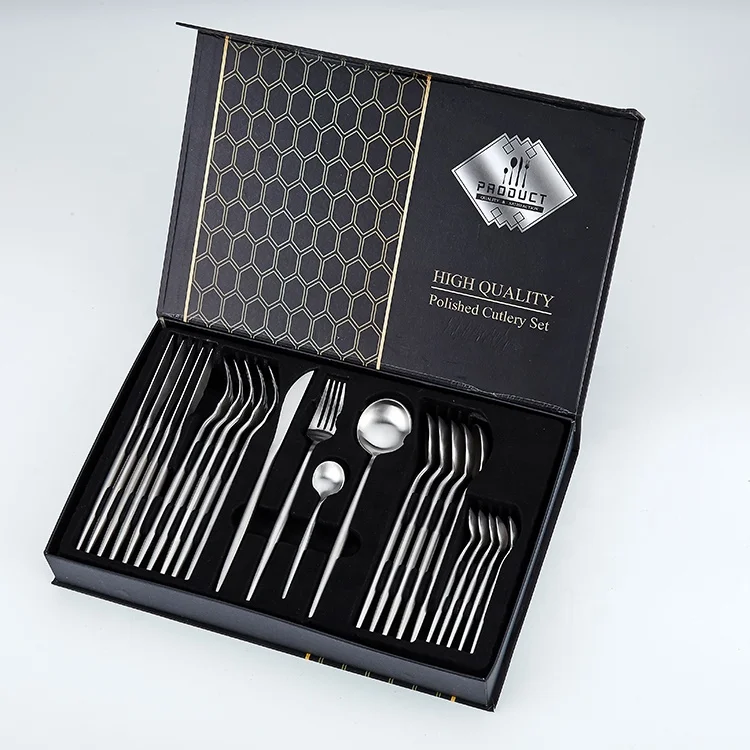 Serving Vietnam Metal Multicolored Matt Modern Inox Free Sample Stainless Steel Flatware for Christmas