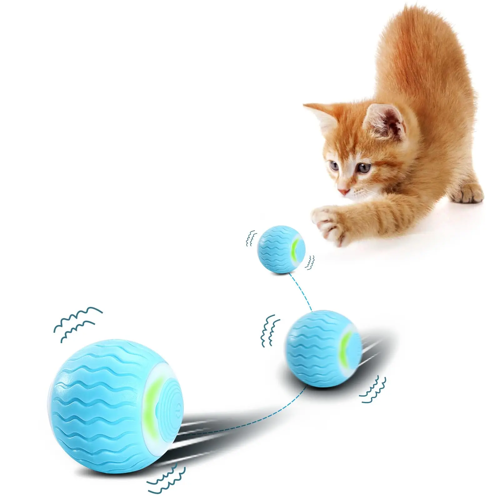 ZMaker 2024 New Automatic Jump Rolling Ball For Dog Smart Dog Toy Ball Electronic Interactive Cat Toy