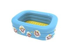 POOLUCKY Blue Color Banana Monkey Pattern Kids Rectangle 120x90x55cm Inflatable Swimming Pool