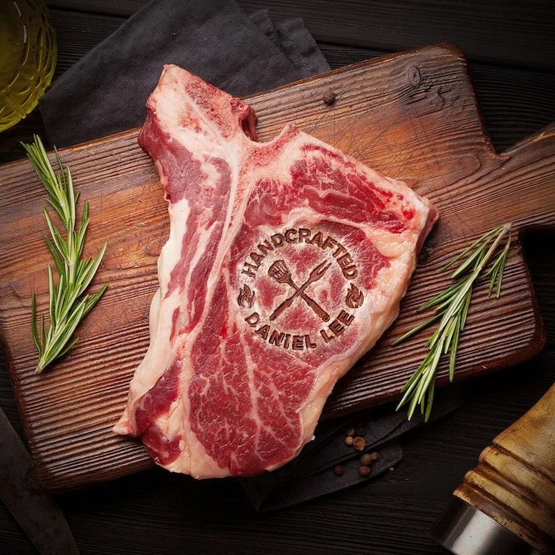 Customized Digit DIY EVENT Personalize Chief Branding Iron Replaceable Head Wooden Handles Grilling Tools and STAMP