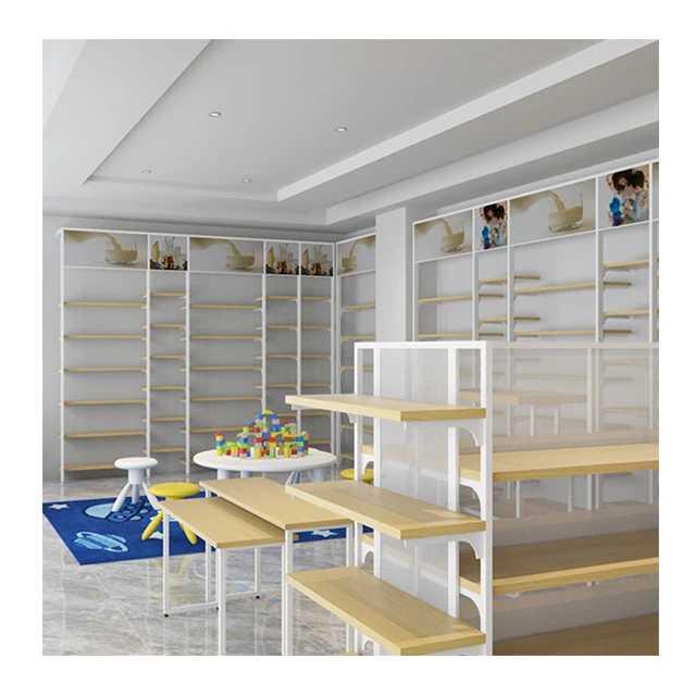 Popular Products Wooden Rack Store Display Miniso Shelves For