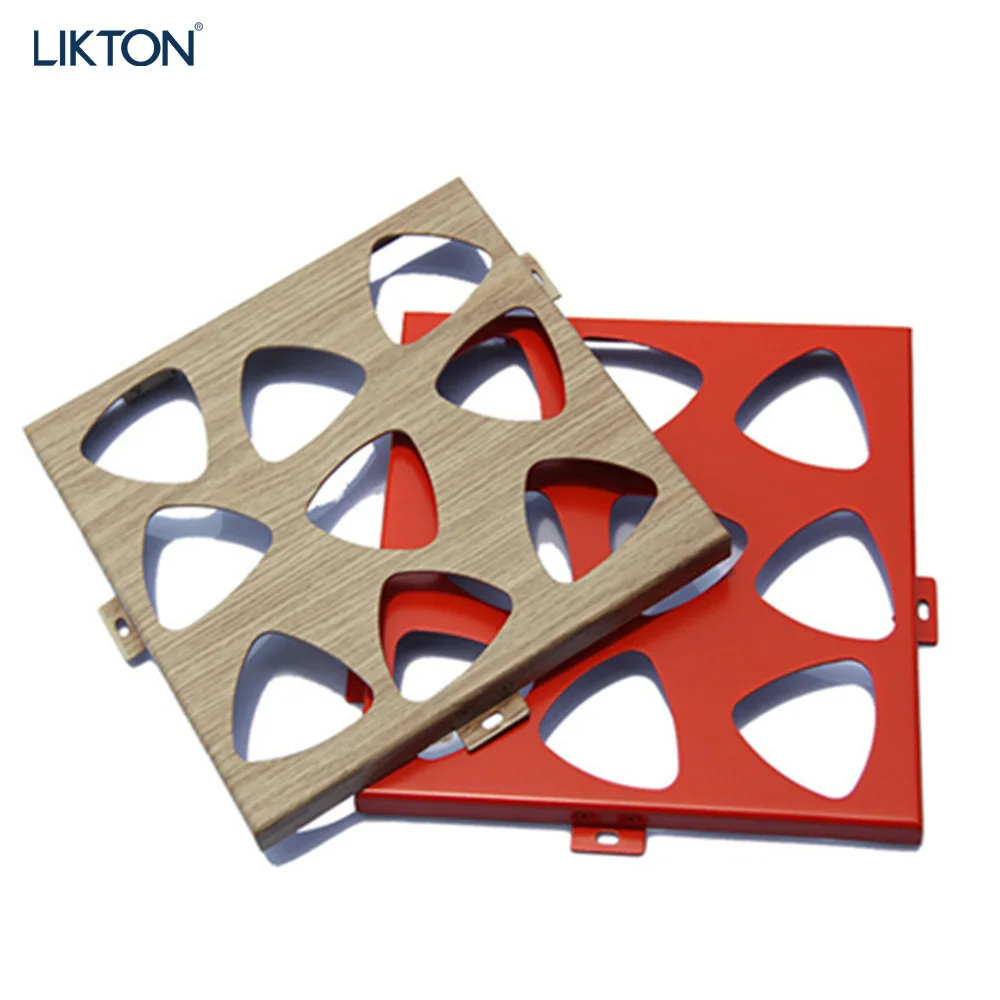 Building Material Aluminum Hollow Art  Design Wall Panel Metal Clad Panel Cladding Exterior Curtain Wall