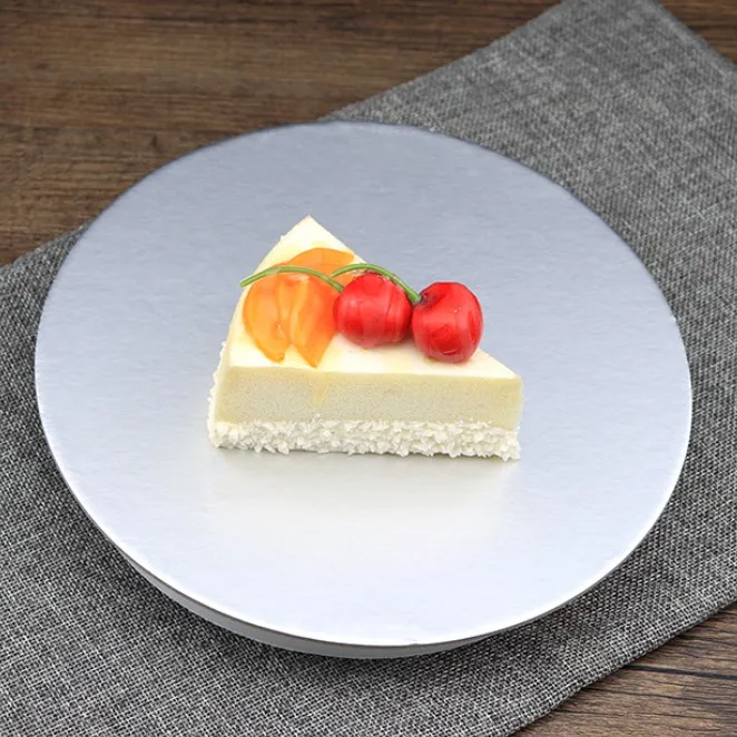 Disposable Circular Silver Thickened Waterproof And Oil Resistant Cake Tray 8 Inch