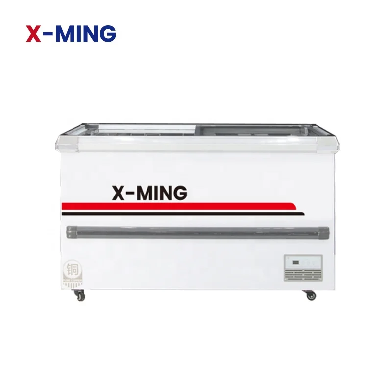 Xiangming Single-Temperature Supermarket Cooler European Style Island Freezer Display for Restaurants Chiller Type