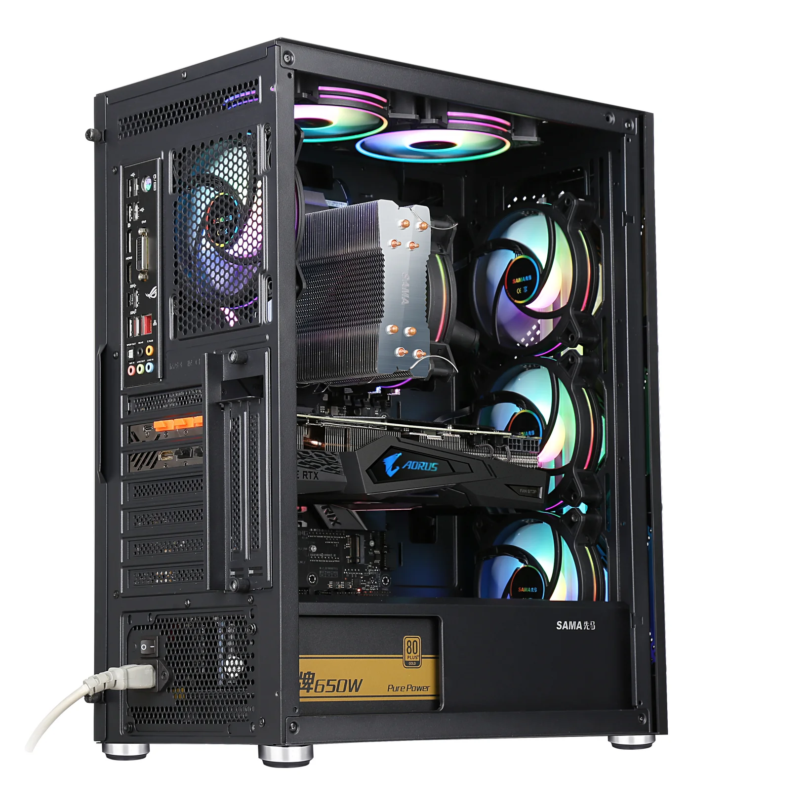 New Design SAMA OEM Gaming PC Cases USB3.0 Cable Metal Mesh ATX Desktop Computer Case