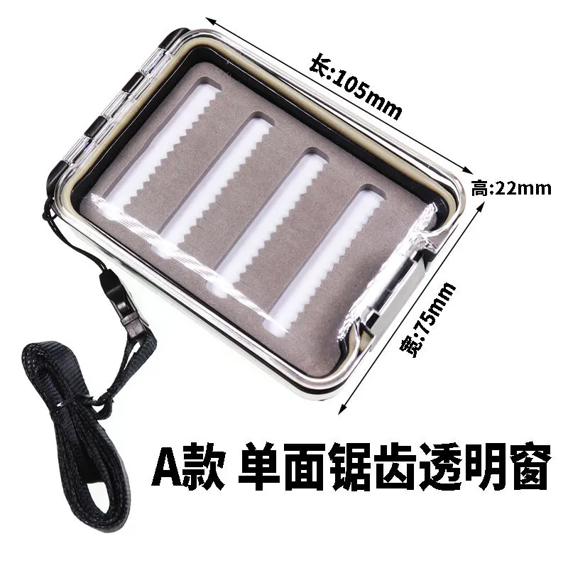 Waterproof Pocket Slit Foam Insert Fly Fishing Trout Salmon Hook Box Premium Plastic Transparent Cover Nymphs Lure Boxes