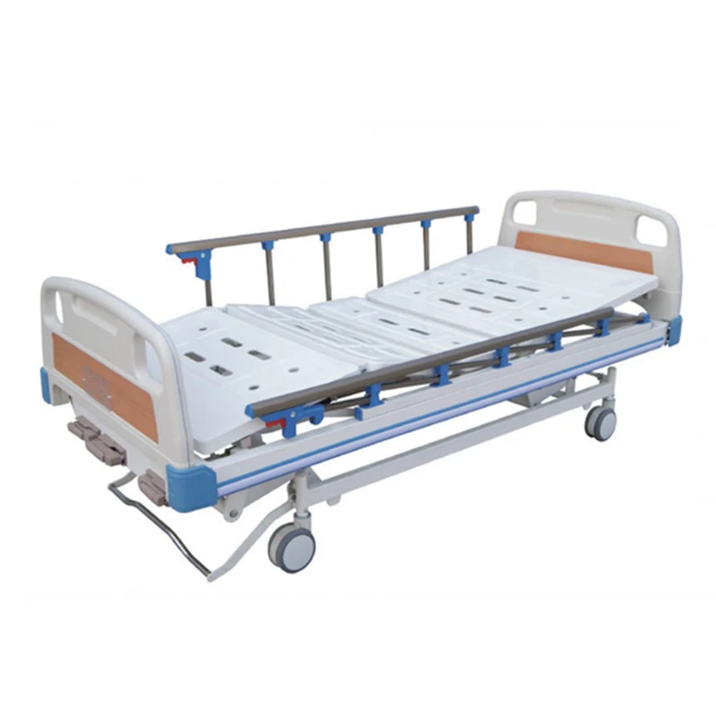 New Stainless Steel 5 Function Medical Bed Intensive Care ICU Bed Hospital Furniture Equipment