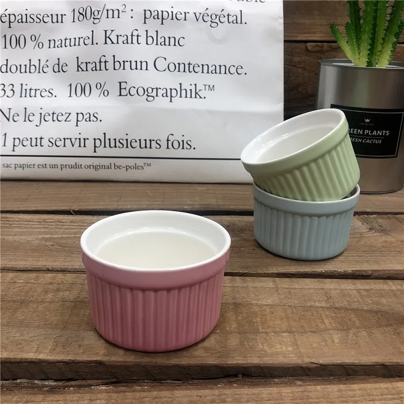 Красочная керамическая миска для десерта пудинга ramekin выпечки Лидер продаж на