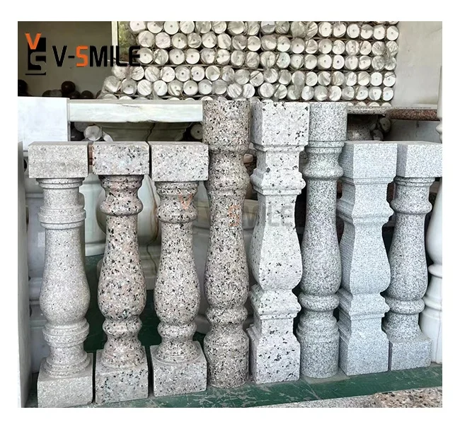 low price Chinese natural stone granite stair baluster railing