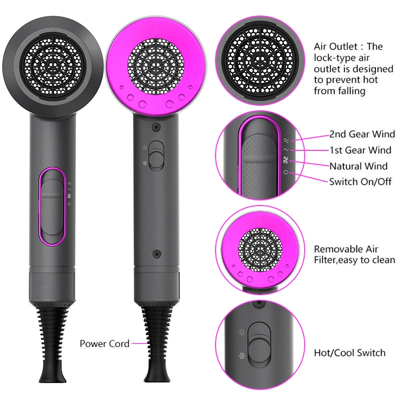 220V High Quality New Design Professional Hot Selling Powerful Hair Dryer