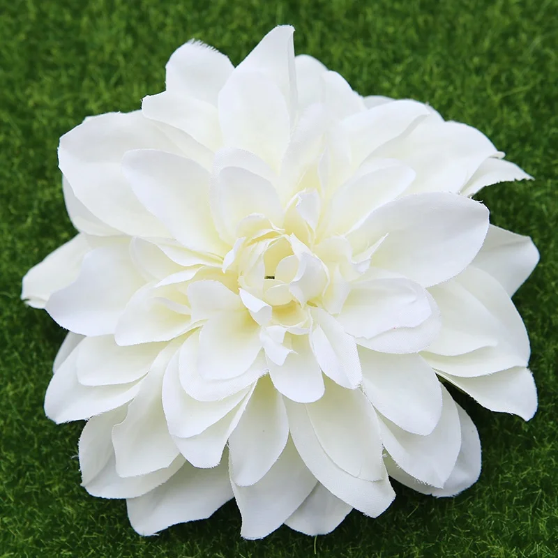 16cm Dia Fabric Silk Artificial Dahlia Heads Flowers for Decoration