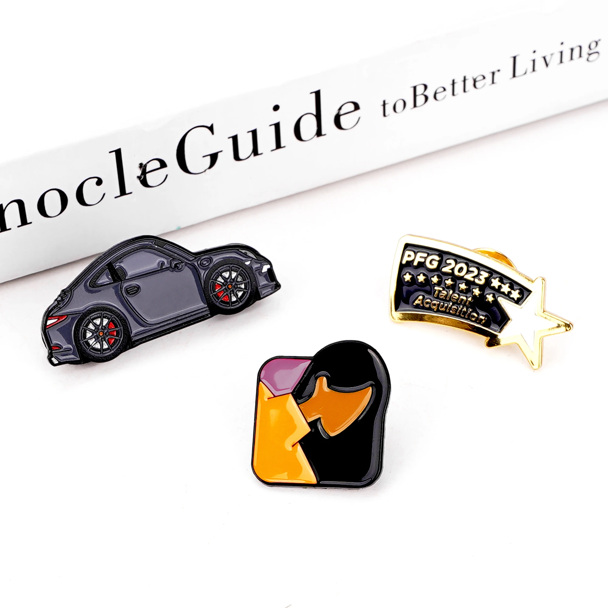 Wholesale Zinc Alloy Pin Badges Customized Personalized Pattern Design Cute Laser Engraving Soft And Hard Enamel Metal Pins