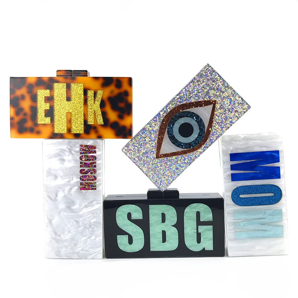 
OC4060 Guangzhou Evening Bag Manufacturer Custom Acrylic Bag Womens Clutch Purse 