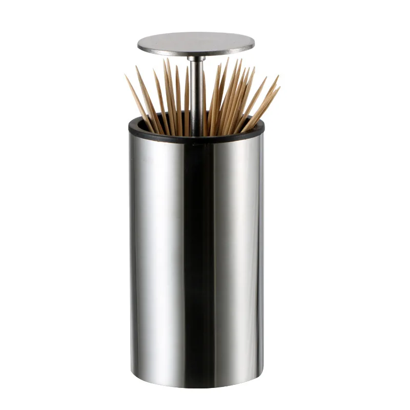316 silver stainless steel semi-automatic toothpicks