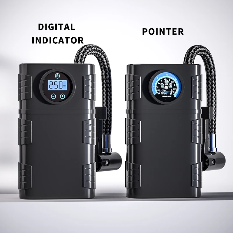 High quality low price 4000mah two-battery mini hand-held compressor pump for mountain bike tire swimming ring
