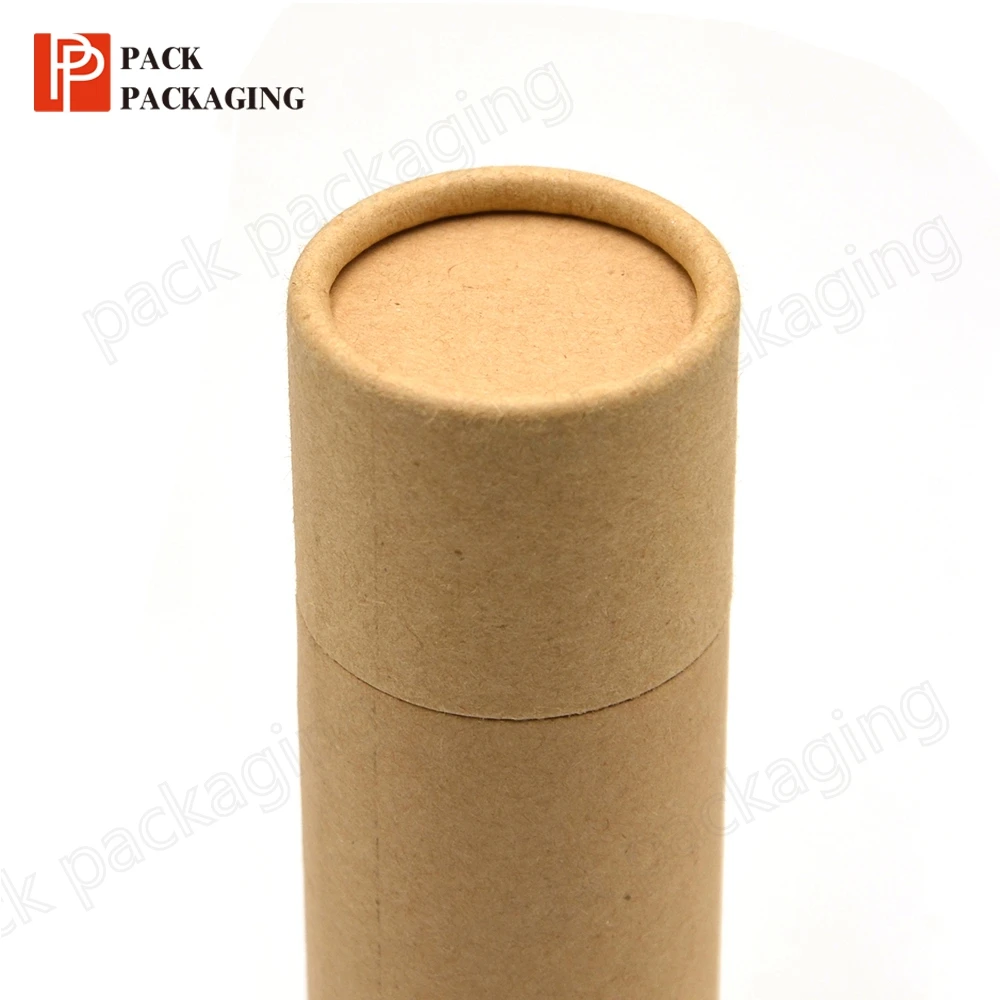 Environmentally Friendly customizable Stock Brown kraft Paper tube cylindrical round paper tube packaging