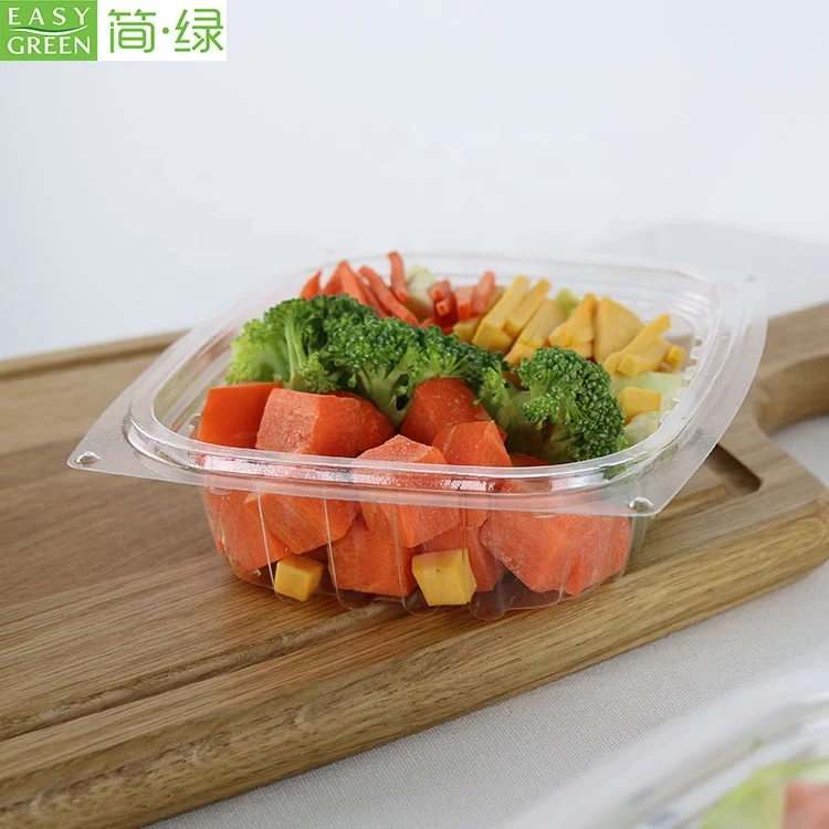 Easy Green Transparent Plastic Dry Fruit Container Packaging Disposable Vegetable Boxes With Lid
