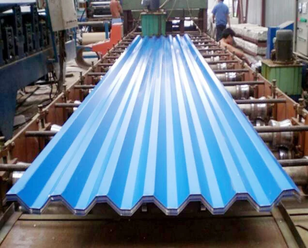 Prime Quality 0.55mm corrugate sheet roof Corrugated PPGI Color Coated Corrugated Steel Roofing Plate for Building Construction