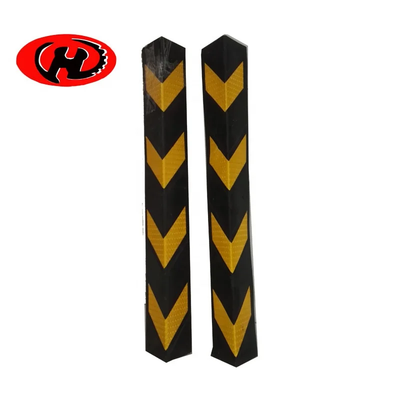 rubber corner guard rubber bumper with reflective sticker