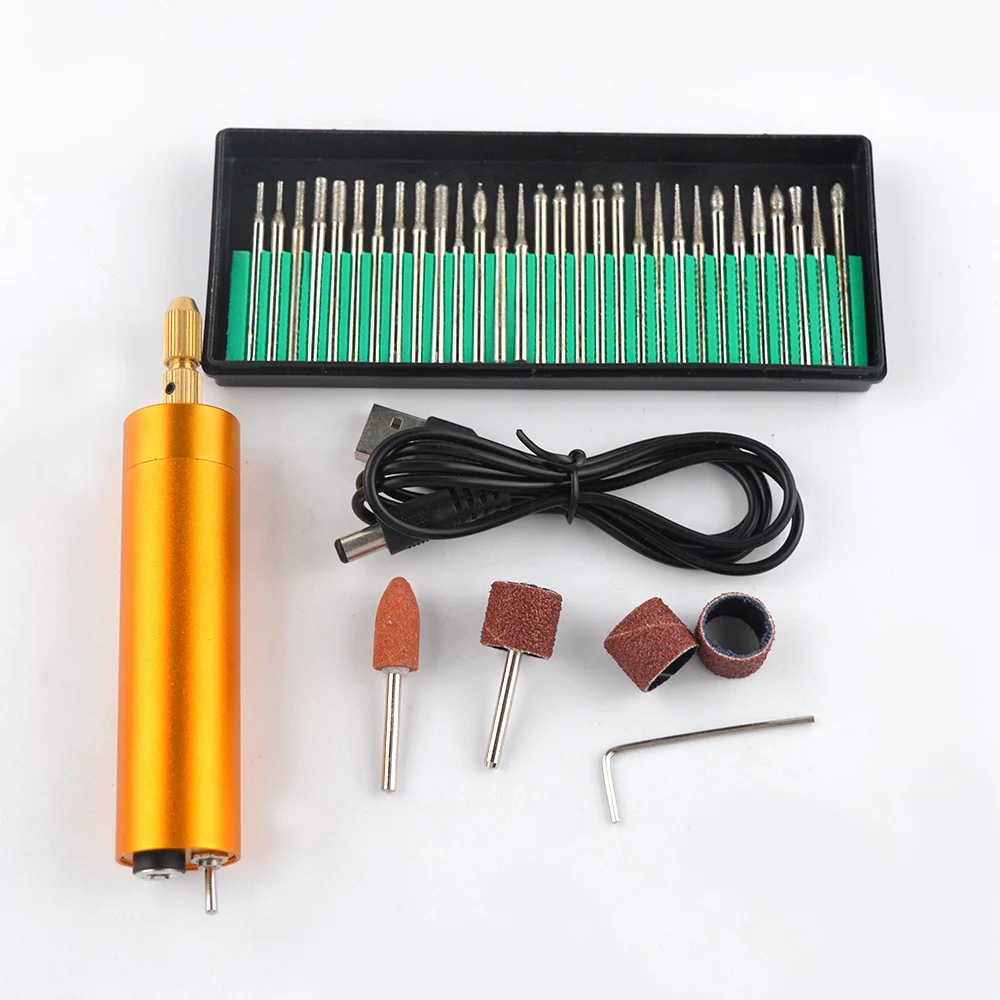 DM165 DIY Electric Drill Grinding Metal Handmade Tools For UV Epoxy Resin Silicone Mold Jewelry Making Craft