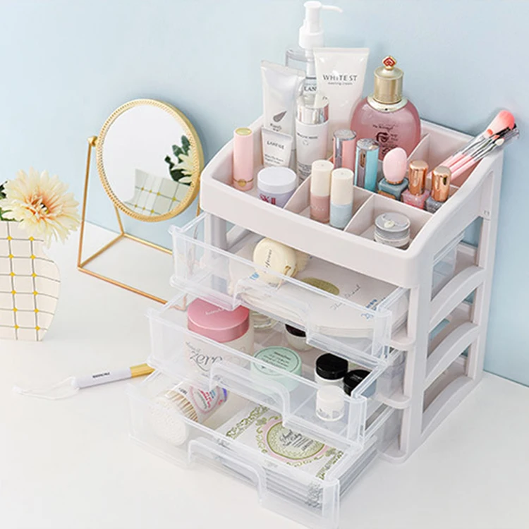 plastic storage makeup drawers