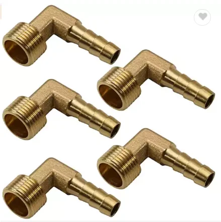 Brass Barb Hose Fitting, 90 Degree Elbow 14mm Barbed  Male Pipe Adapter Connector