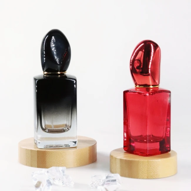 30ml 50 ml empty glass New design rounded Green perfume bottle spray bottles fragrance perfume bottle with Box