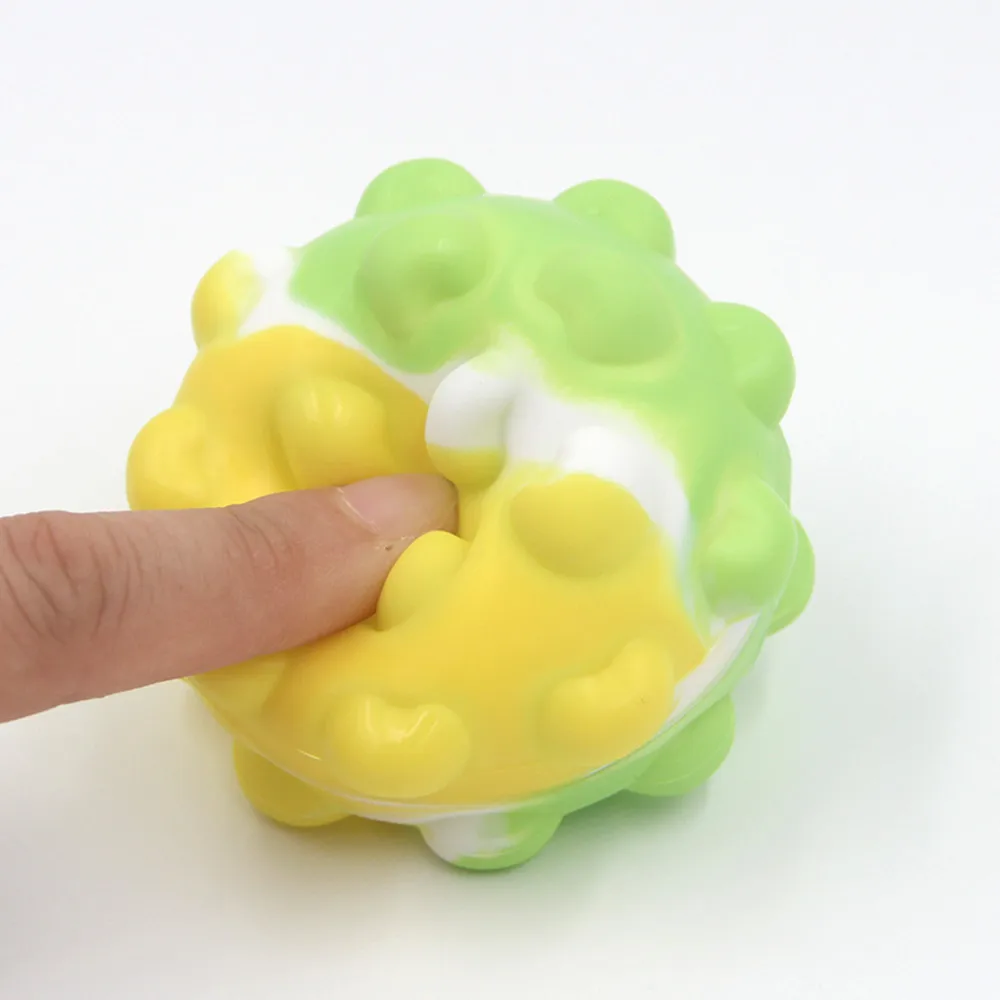 2022 Amazon Top Seller Anti Stress Push Silicone Popper Fidget Ball Toy Adults Christmas Rainbow 3D Ball Fidget Toys for Kids