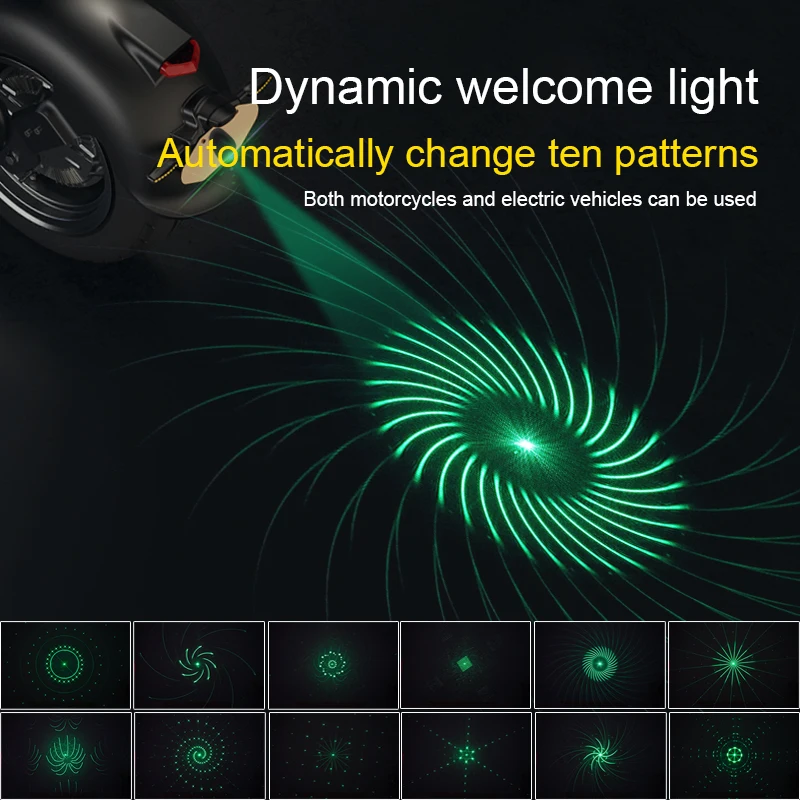 Car Accessories Car Door Welcome Light Twelve Pattern Transformation Motorcycle Laser Projector Light