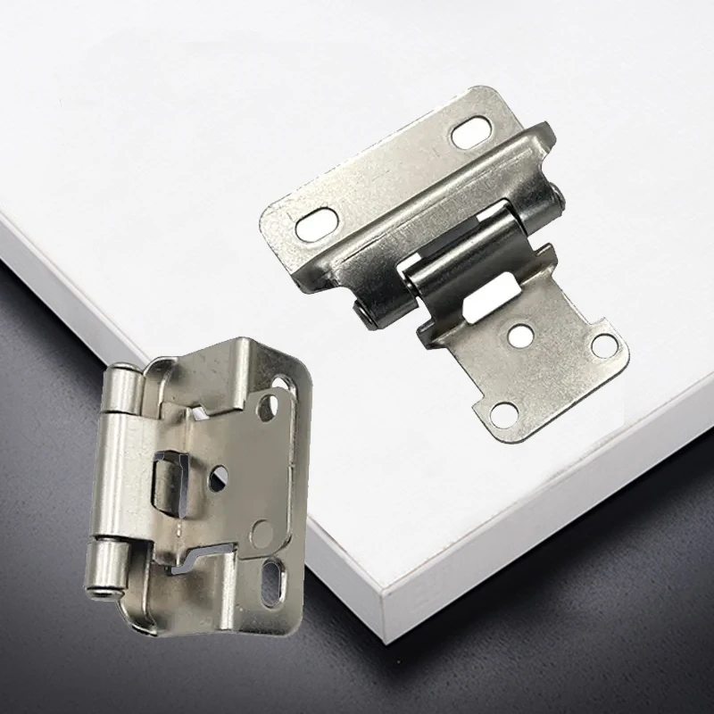 High quality white nickel super anti-rust 1/2 fully enclosed built-in cabinet hinge
