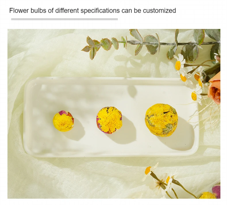 5g Flower Organic Blooming 4 PCs/Tube Flowering Tea Balls Jasmine Lily Chrysanthemum Handmade Custom Logo For Holistic Wellness