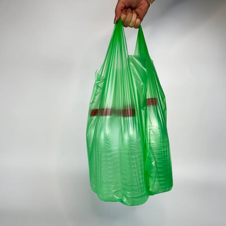 Hongcheng garbage bag thickened flat mouth even roll point break household hotel kitchen disposable plastic bags affordable