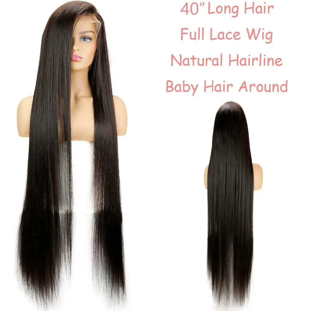  Eseewigs 28 30 34 36 38 40 42 дюйма длинные волосы бразильские натуральные человеческие парики на полной сетке шелковые прямые 613 цветов для женщин