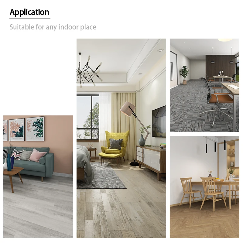 4mm 0.3 wear layer Spc Wood Grain Spc Flooring 4mm Interior Waterproof Plastic Pvc Vinyl Spc Flooring