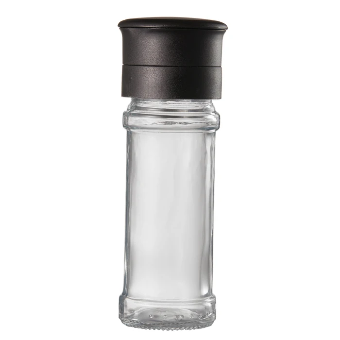 Wholesale Home Kitchen Spice Glass Grinder Hot Sale Premium Metal Mill with Plastic Bottle for Sea Salt