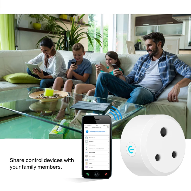 
Hot Selling Smart Home Smart Plug Wifi India South Africa Standard Wifi Plug Working With Alexa Google Home Ifttt Socket Outlet 