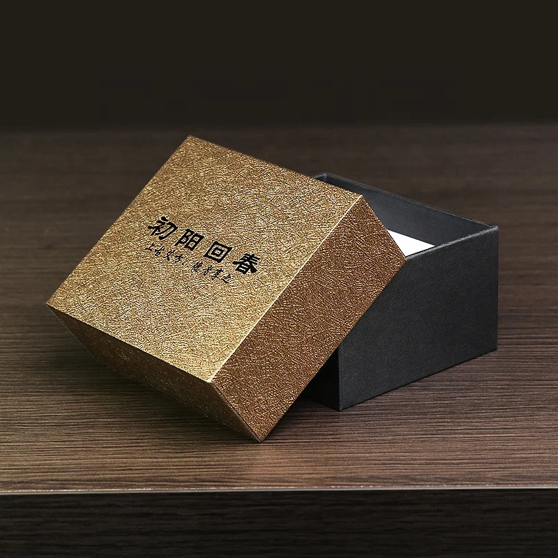 Luxury wholesale gold color specialty Paper lid and base rigid paper packaging box health product eye drop gift box