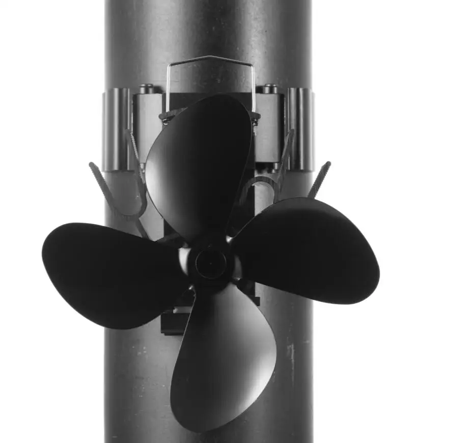 Liank Indoor Wood Burning Fireplace Chimney Flue Magnetic 4 Blades Ecofan Pellet Stove Exhaust Fan Other Home Heaters