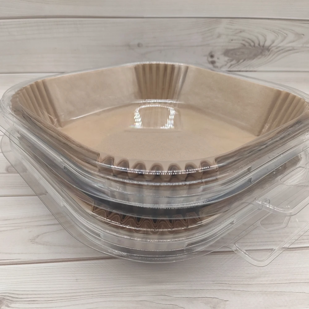 Xieli Factory Price Brown or White Silicone Coated Square Air Fryer Disposable Parchment Paper Liner For Baking Cooking