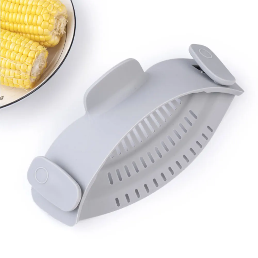 Pot Bowl Food Grade Washing Colander Household Gadget Drainer Silicone Strainer