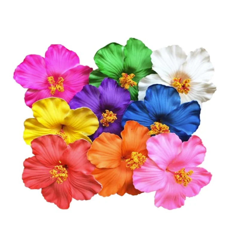 Украшение для волос 9 цветов цветы летней вечеринки гавайская вечеринка гибискуса с заколками украшения «своими руками» искусственные