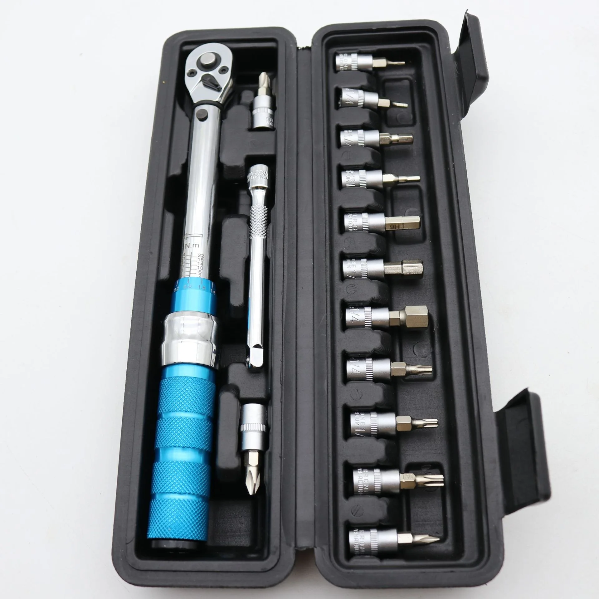 1/4 Inch Drive Universal Digital Adjustable Bicycle Wrench Set Chrome Finish Steel Alloy Spanner Metric Measurement OEM Product
