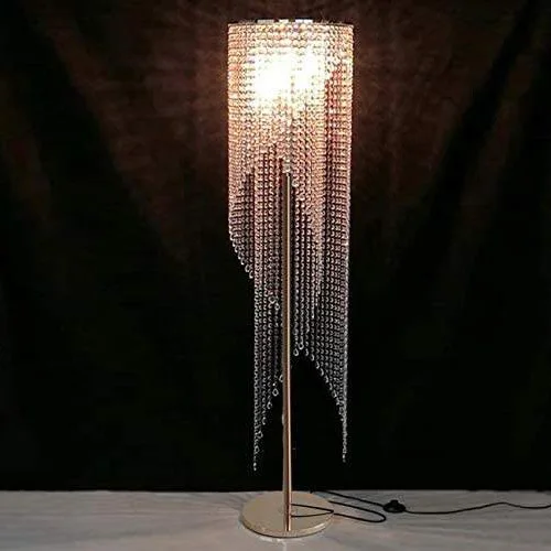 Роскошный дизайн современный Хрустальный напольный светильник из латуни с золотым кристаллом для гостиной